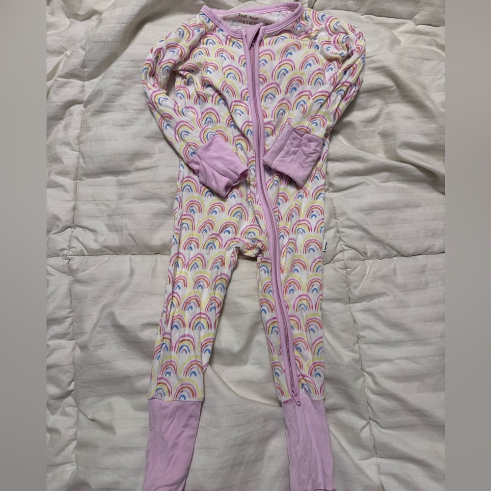 Little Sleepies Pastel Rainbow Kids Footie